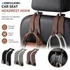 Suede Dual Hooks Car Seat Metal Hook Auto Seat Back Headrest Hook for Universal Car Compatibility Car Accessories Interior
