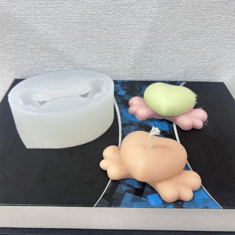 Heart Wing Sculpture Silicone Molds Silicone Soap Molds for Candle Soap Chocolate Molds for Candy Cake Fondant Baking