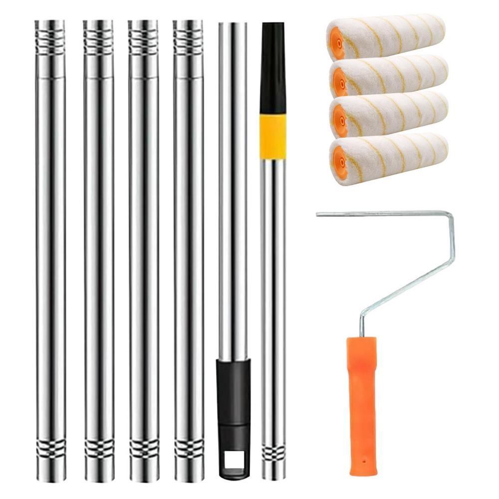 Farbrollerverlängerung Abnehmbare Farbe Teleskopstange Mit Farbrollerbürste Tragbare Wandmalerei-Zubehör Für Decke