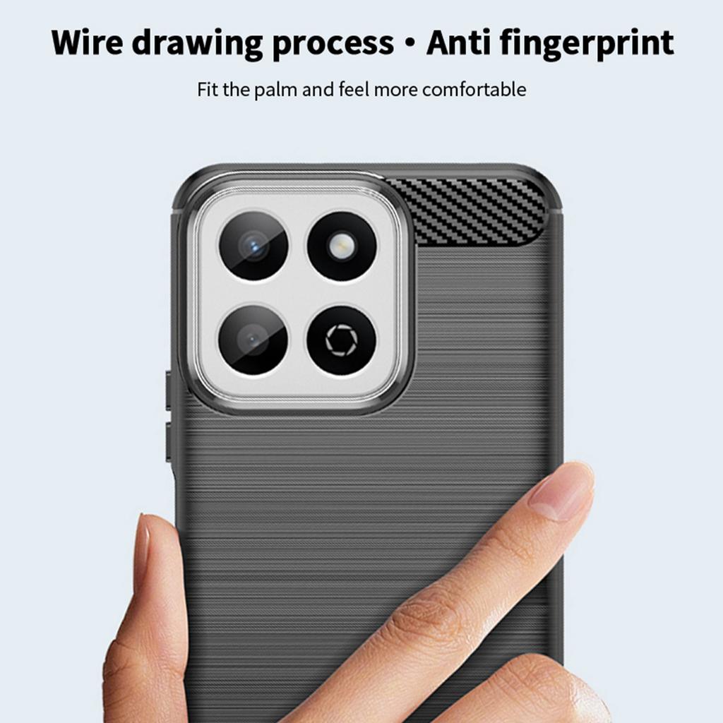 MOFI JK TPU Series-1 For Honor X7c 4G/200 Smart 5G/Play 60 Plus 5G Case Carbon Fiber Texture TPU Soft Phone Cover