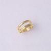 eManco Women's Multi-Layer Geometric Gold-Plated Stainless Steel Ring
