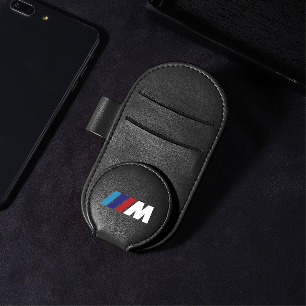 Porta occhiali da sole per parasole auto, clip appendi occhiali magnetica, supporto di lusso per occhiali da sole per auto, universale per BMW E46 F30 E39