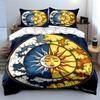 Sun Moon Cosmic Design Set  Kid's and Adults' Bedroom Decor, Exquisite Three-piece Bedding Set Gift