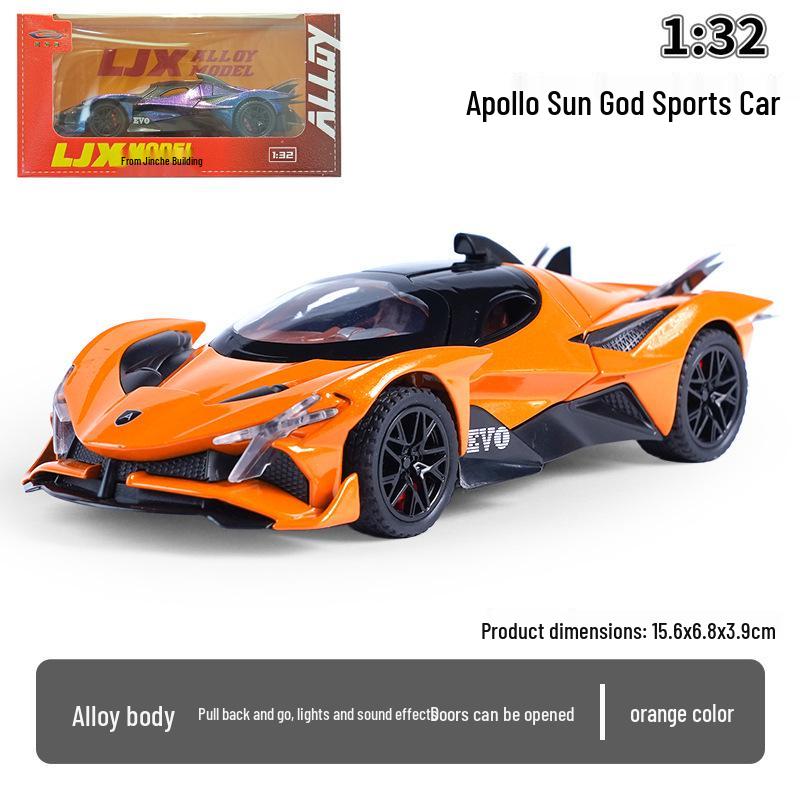 Apollo Sports Car 1:32 Alloy Model - Sun God Collection for Kids
