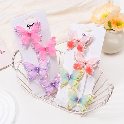 4Pcs/lot New of Sweet Woman Butterfly Hairpins That Do Not Hurt Hair Super Nice and Colorful Butterfly Hair Clips Accessories
