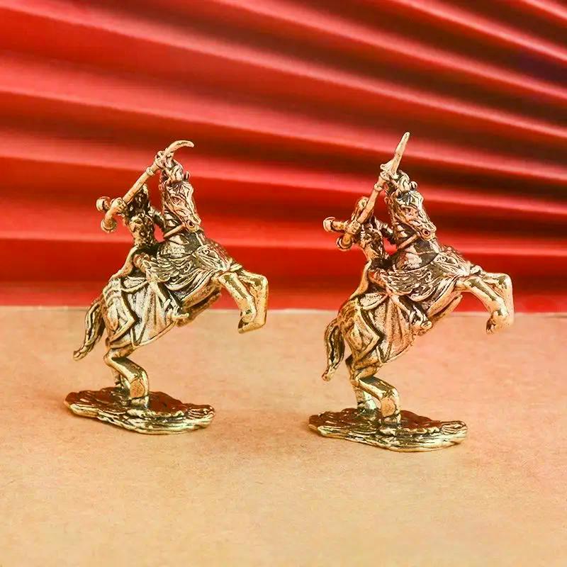 Retro Strong Men Warrior Ornament Copper European Beautiful Knight Model Miniatures Figurine Desktop Decoration