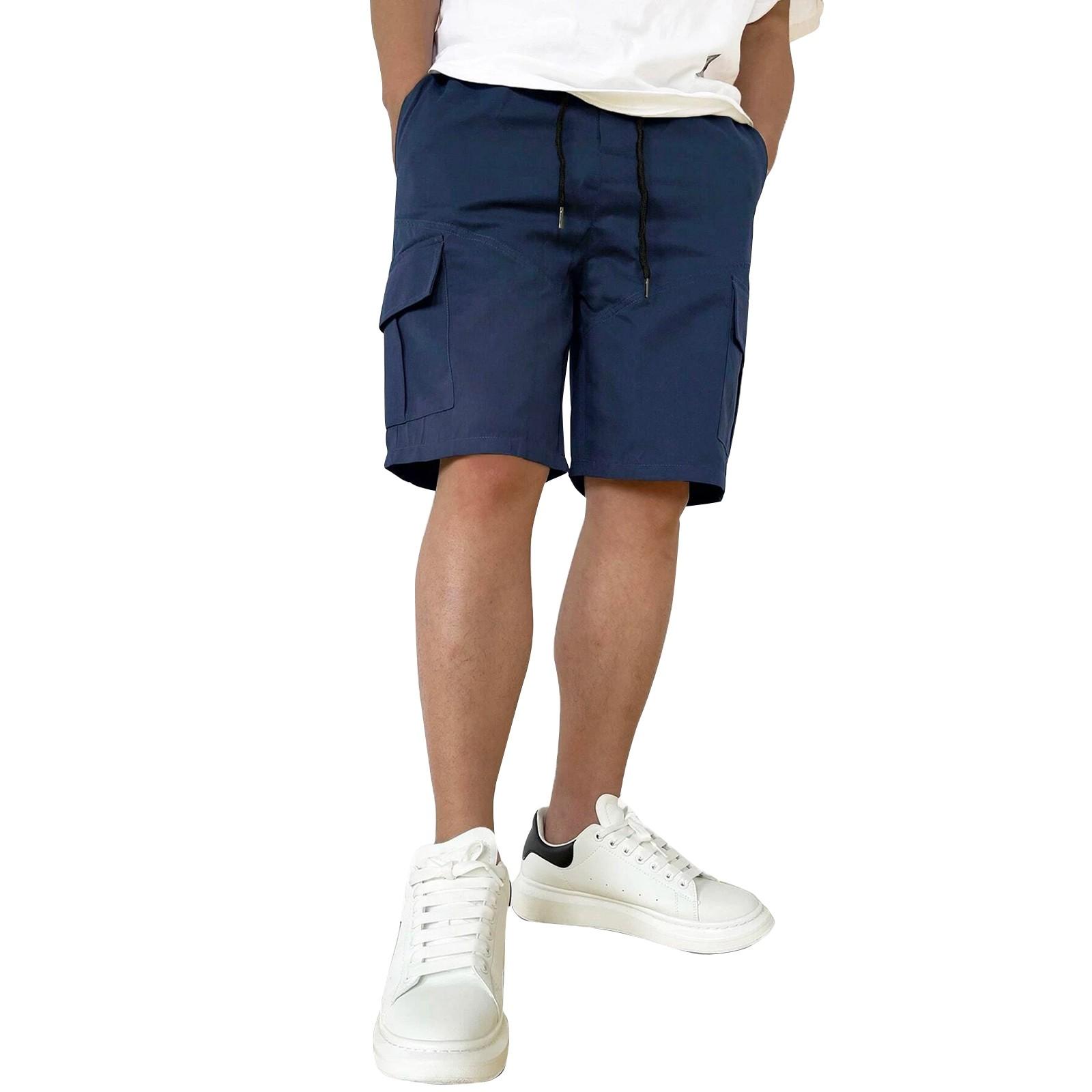 

Мужские повседневные спортивные шорты на шнурке Мужские дышащие шорты-карго XL тёмно-синий