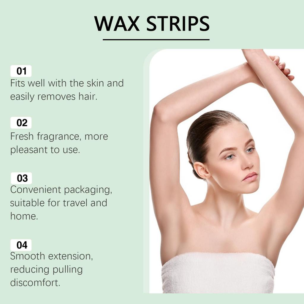 Depilatory Wax Strips For Hair Removal Wax Paper Cold Wax Strips Paper For Face Neck Arm Leg Body Beauty Tools