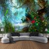 Tapestry Wall Hanging, Peacocks, Flowers, Forests, Bohemia, Aesthetics, Room Decoration, Wall Decoration, Blankets, Bed Sheets