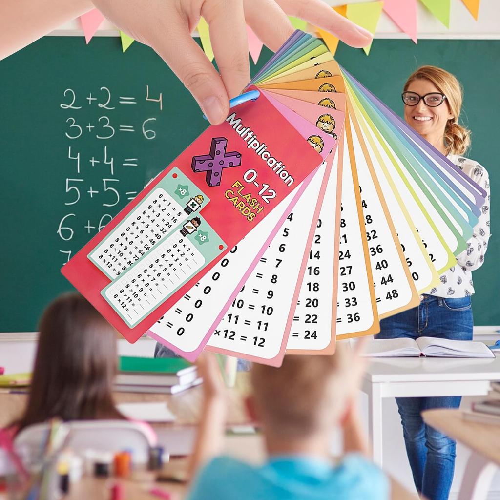 17PCS Multiplication Flash Cards 3 4 5rd Grade Multiplication Game Flashcards,2024 Newest Multiplication Fact Cards