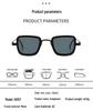 Unisex Vintage Square Frame Sunglasses: Trendy Metal Thick-Rimmed Outdoor Fashion