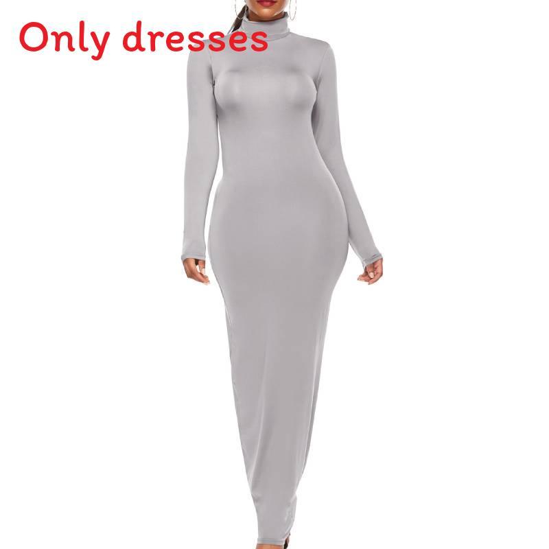 Long Sleeve Stretch Polyester Elegant Bodycon Dress For Office Women