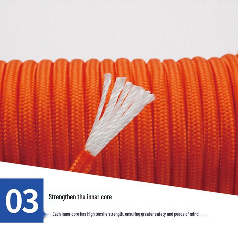 Reflective Floating Water Rescue Rope with Hook and Ring