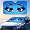 Stylish Blue-Eyed Sun Visor Car Front Windshield Sun Shade Foldable Reflective UV Protection Heat Insulation Cover