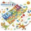 Wooden cartoon dinosaur fishing logarithmic board shape matching digital puzzle building block cognitive baby enlightenment toy