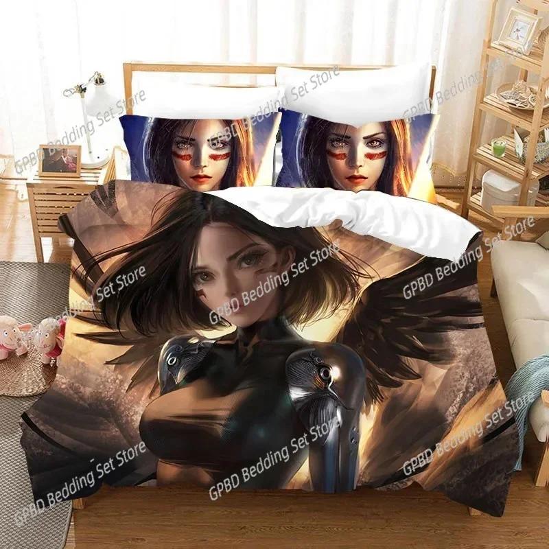

Comforter 3D Movie Alita Battle Angel Bedding Set Bedroom Soft Modern S Comefortable Kids And Comforter (quilt)-EU Single(135*200cm)3pcs