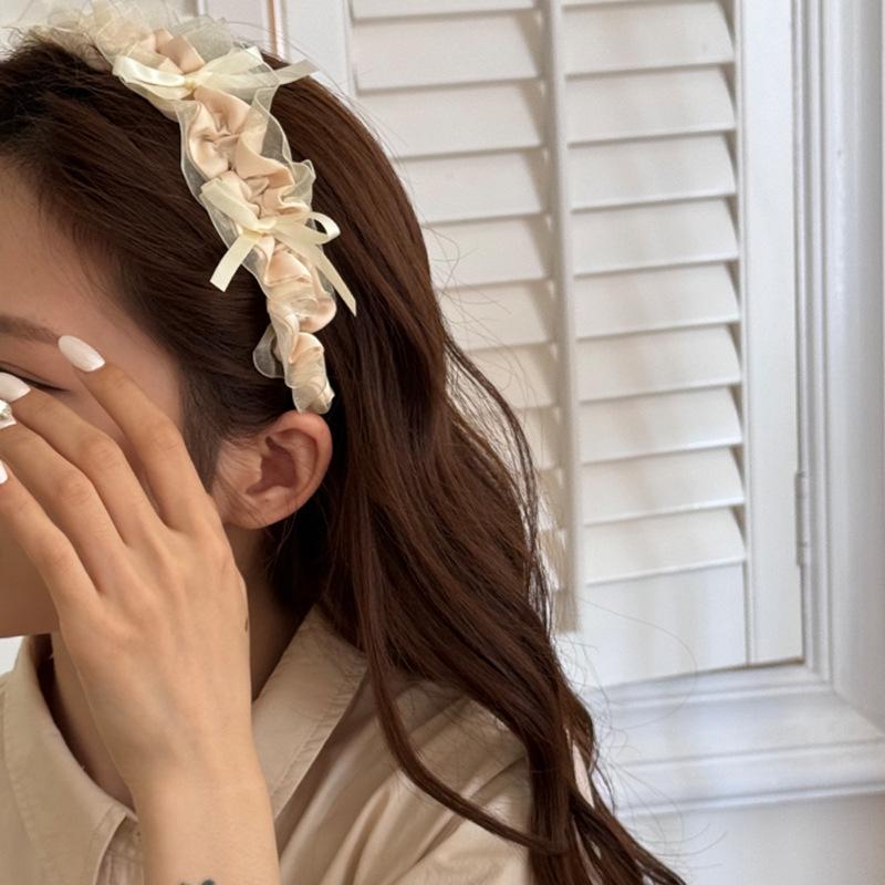 Headband hair accessories band for women girl korean bow vintage Designer  new in popular kpop sweets hoop leading fashion