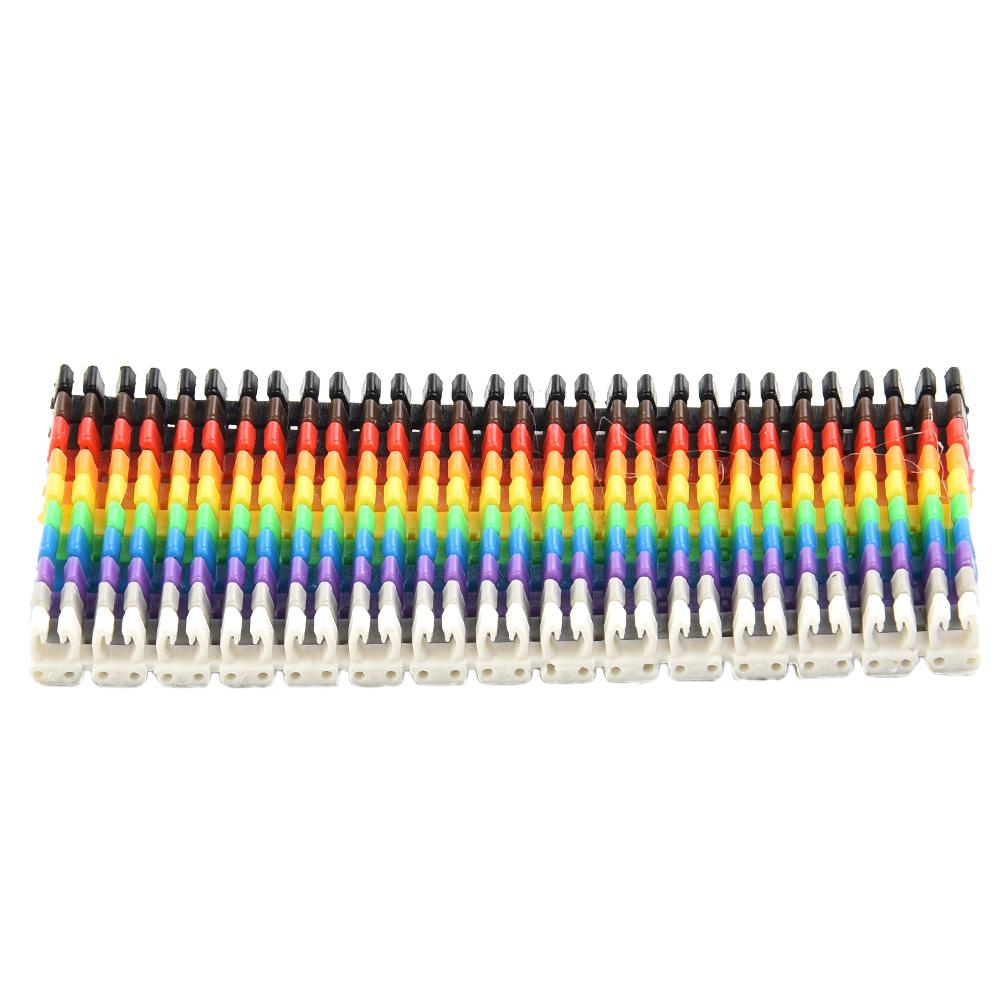 C-Type Wire Number Box Cable Markers Clip-on Design Colourful For Wire 1.5-6mm
