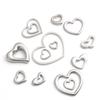 Fashion Stainless Steel Cut Out Heart Pendant Fashion Trendy Cool Punk Hip Hop Stylish Matching DIY Ornament Accessories