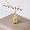 Rhinestone Our Lady of Guadalupe Pendant Necklace Religious Virgin Mary Zircon Choker for Women Catholic Gift Prayer Jewelry