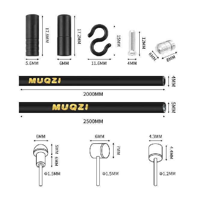 MUQZI Cable Kit Bike Shifter Line Brake Cable Housing