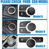 Black Car Console Multimedia Switch Button Cover Trim Sticker Compatible with Mercedes Benz A B Class CLA GLA W176 W246 C117 W117 X156(Model B)