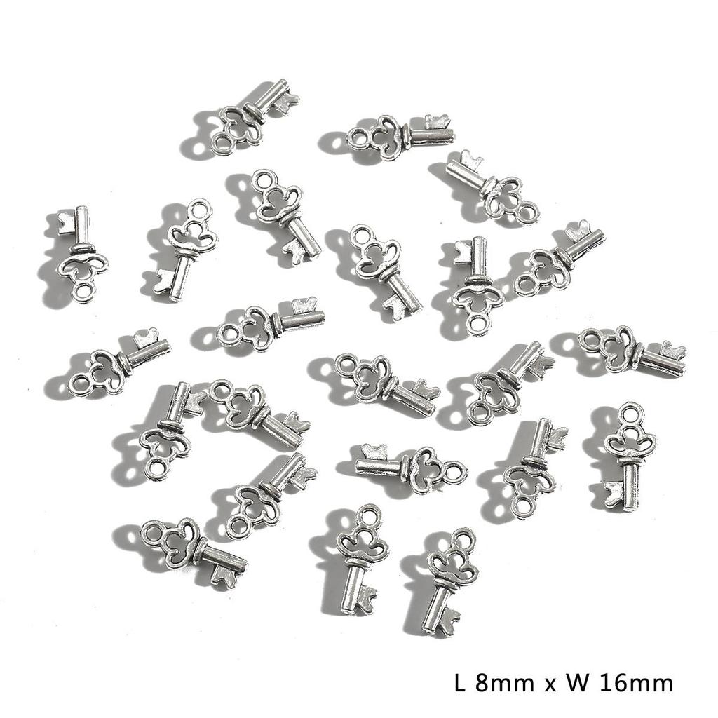 20/30Pcs Antique Silver Plated Key Lock Charm Pendants for Bracelet Necklace Accessories Diy Jewelry Making Handmade
