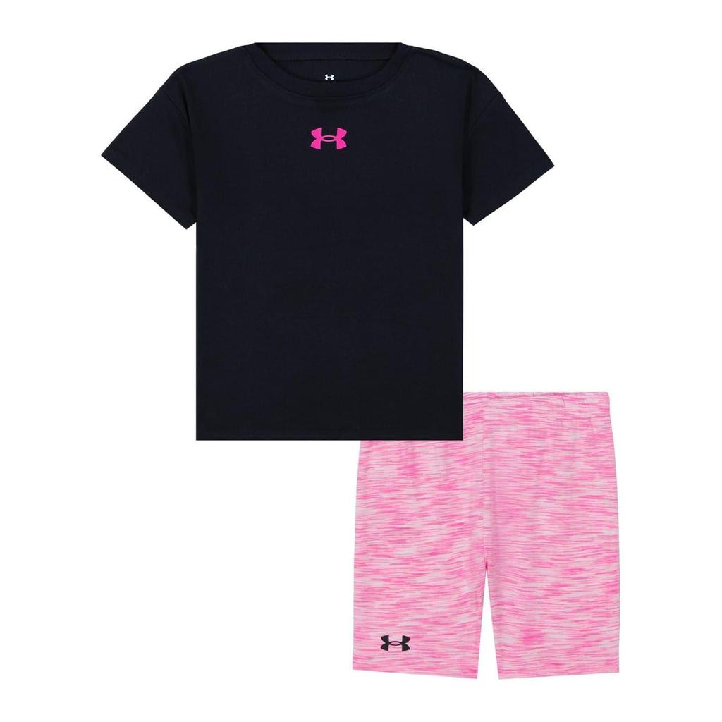 Under Armour Kız Logo Kısa Kollu Tişört ve Şort Seti
