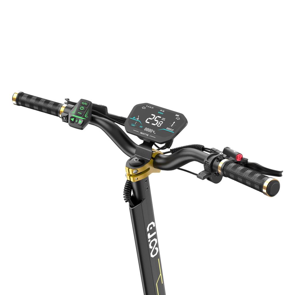 Electric Scooter Foldable OOTD 10" 1200Wx2 Dual Motor 23.4AH Max Range 60Km Load 120Kg Black S30