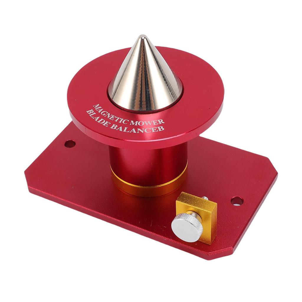 Magnetic Wall Mount Blade Balancer Aluminium Alloy 339075B Heavy Precision Blade Balancers for Mowers Red