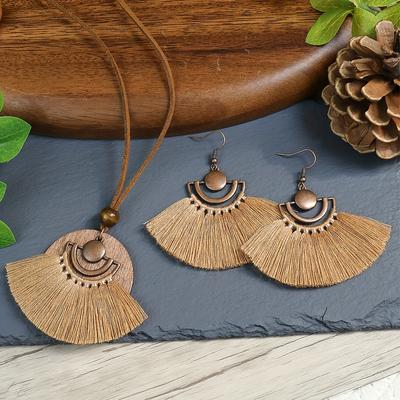 Bohemian Style Jewelry  Round  Pendant Long Necklace, and Sweater Chain - Minimalist Accessories for Women