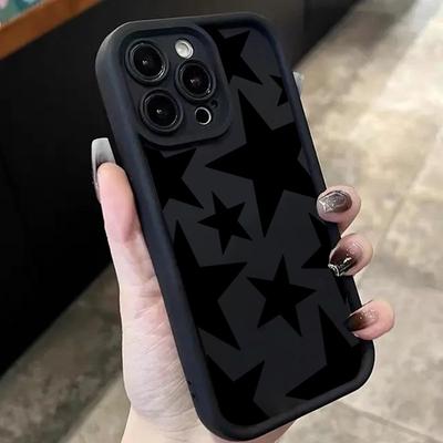 Black Star Design Phone Case For iPhone 17 Pro Max Cases iPhone 16E 16 15 14 13 12 11 XS X XR 7 8 Plus 17 Air Soft Bumper Cover