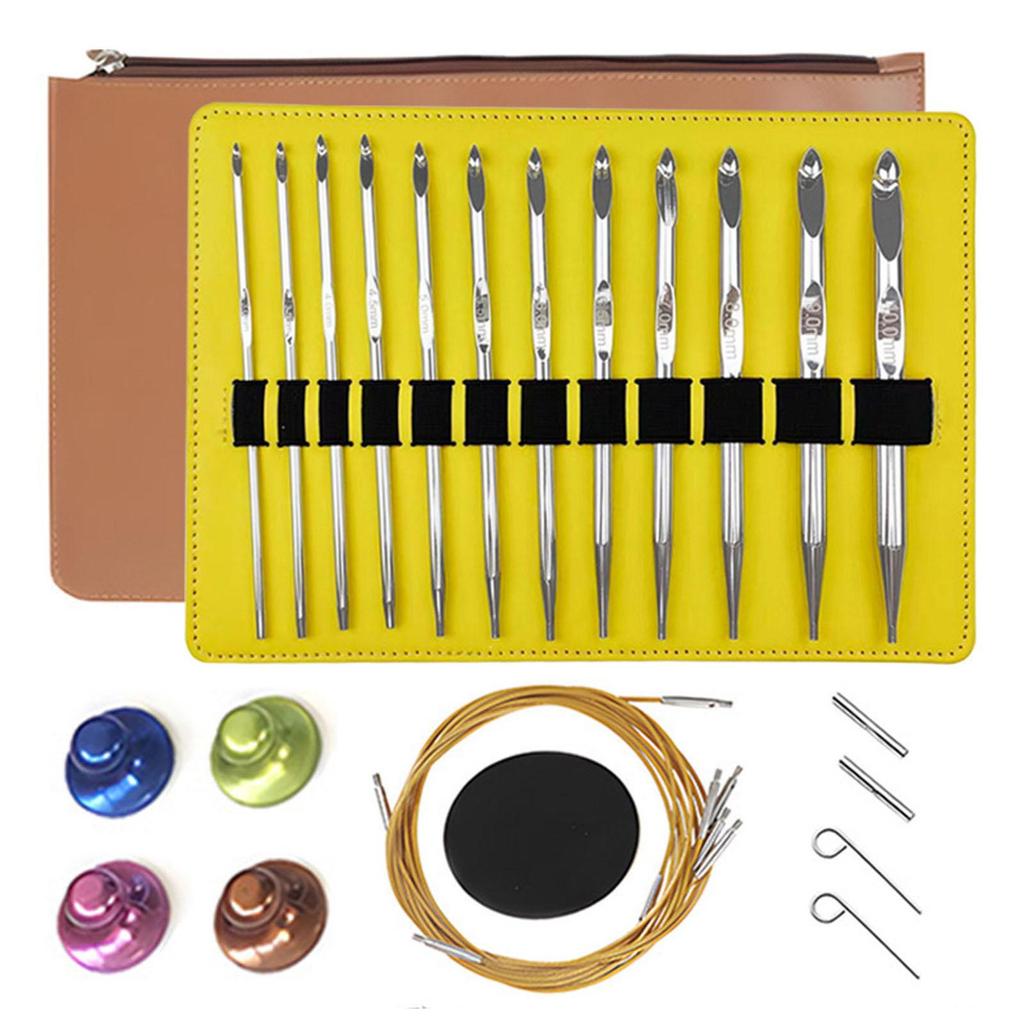 Circular Knitting Needle Set Interchangeable Practical Handicraft Craft Tool for Needlework