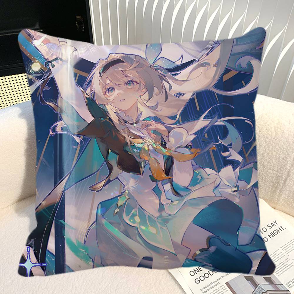 Game Honkai Star Rail Firefly Pillow Case Square Pillow Bedroom Sofa Leisure Comfort Cushion Car Home Decoration