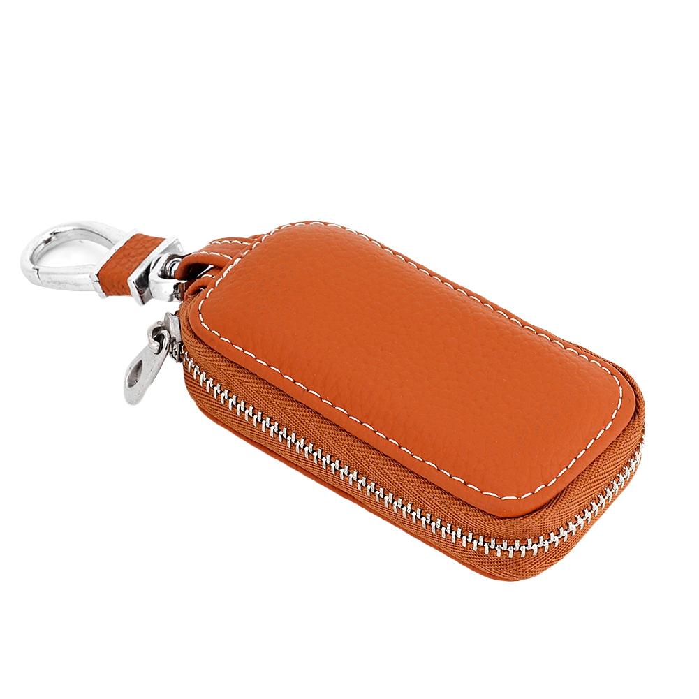 Universal PU Leather Car Remote Key Fob Bag Smart Key Holder Case (Brown)
