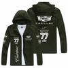 New Cadillac Hooded Parka Cycling Racing Team Jacket Men's Breathable Windproof Reflective Outerwear for Bikers AGW1