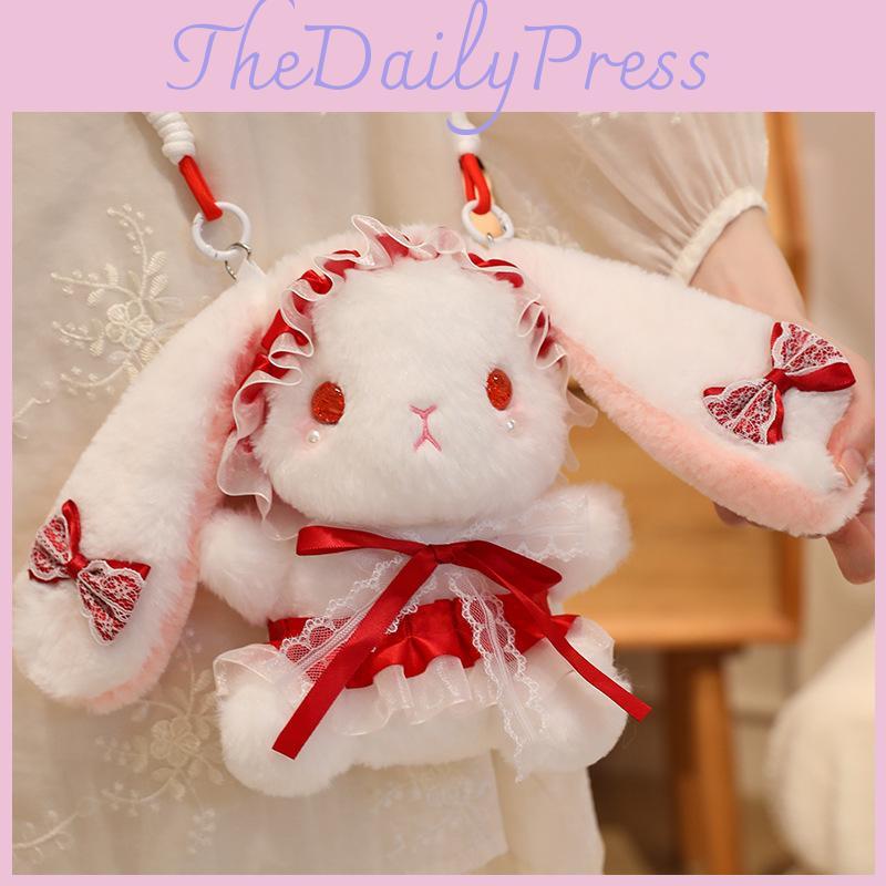 Toy Rabbit Plush Bags Backpack Cartoon Animal Style Girls Party Wear Casual