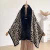 Autumn Winter Women Faux Fur Scraves Long Tassel Vintage Luxury  Thickened Shawl Blanket Windproof Coldproof Scraf