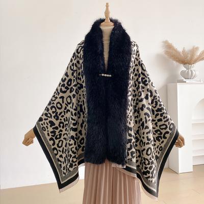 Herbst Winter Damen Kunstpelz Schals Lange Quaste Vintage Luxus Verdickte Schal Decke Winddicht Kälteschutz Schal