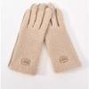Imitation Teddy Hair Suede Women Winter Keep Warm Touch Screen Gloves Fashion Personality Add Velvet Thickened Soft