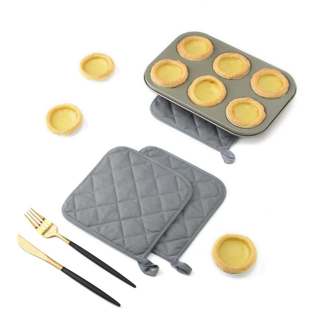 1 Stück Topflappen Hitzebeständige Topflappen Baumwolle Heißes Pad Fester Griff Topflappen Esstischmatte Topflappen Set Küchenwerkzeug