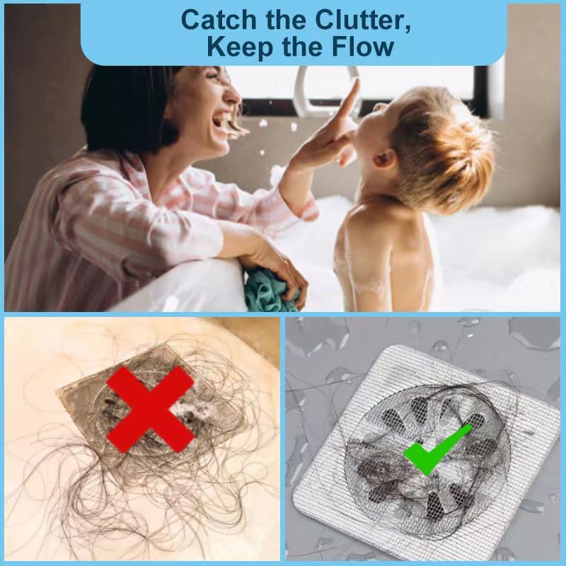 Disposable Shower Drain Hair Catcher Mesh Shower Drain Covers Hair Stopper Effective Interception To Prevent Clogging