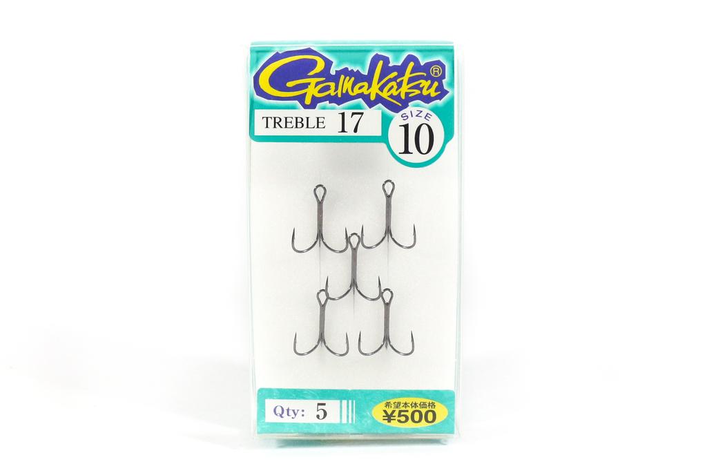 Gamakatsu Treble Hook Treble 17 NSB Black Size 10 (0623)