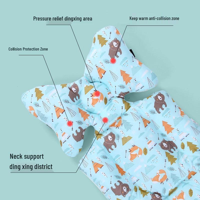 Soft Breathable Baby Stroller Seat Cushion, Washable Cotton Pad for Stroller or High Chair