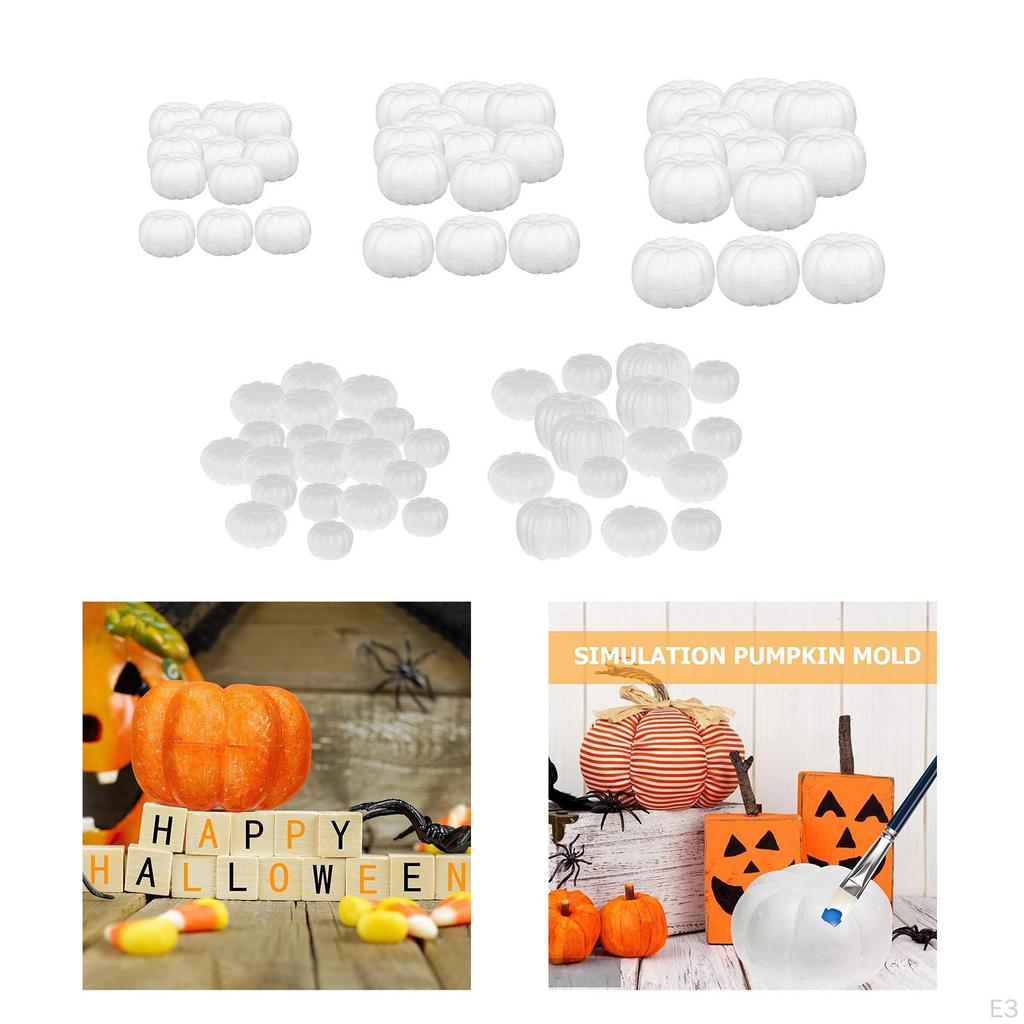 12 Pieces Artificial Foam Pumpkins for Halloween Art Projects Home Decoration Handmade Gift Suitable