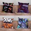 Housse de coussin Graffiti Colorée Cool Pour la Maison, la Chambre à Coucher, la Voiture, le Bureau, la Décoration du Salon, Housse de Coussin de Canapé Convient