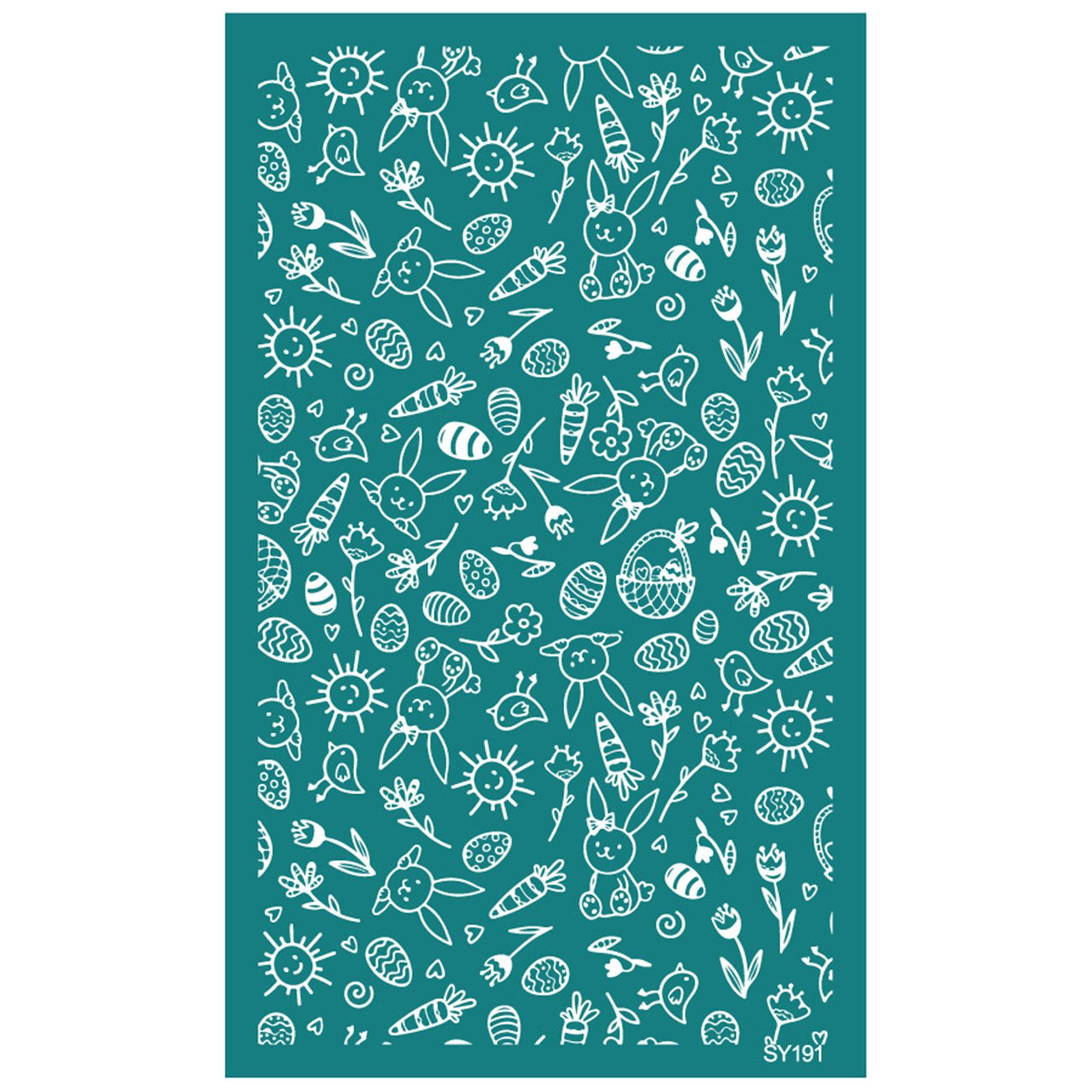 

Bunnies Eggshell Silk Screen Stencils 6.3x4Inch for Clay Earrings Jewelry Making Washable Silk Screen Printing Stencils