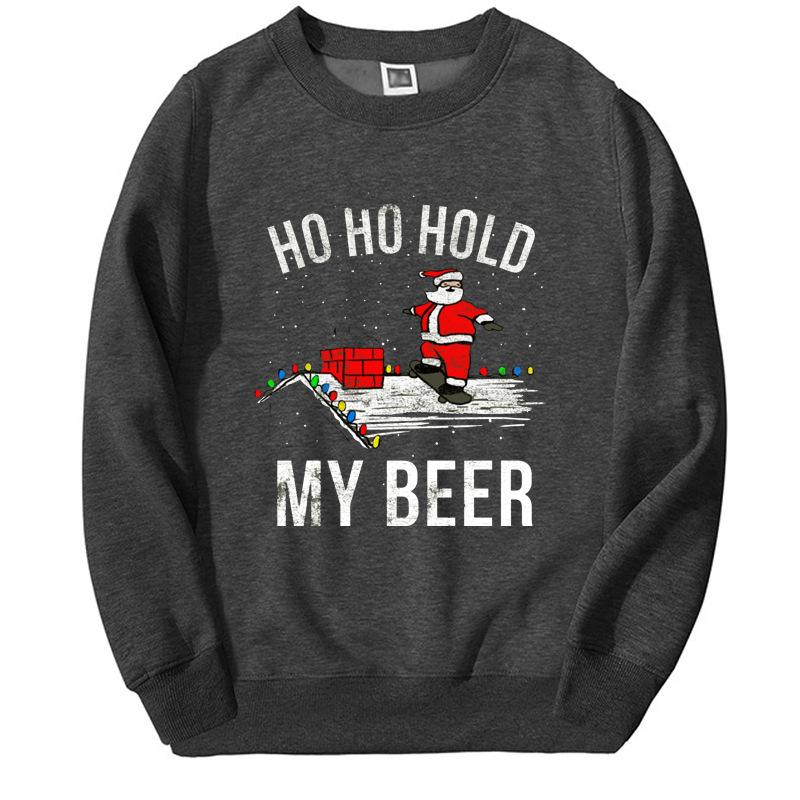 Christmas Hoodies Hold My Beer Fashion Crewneck