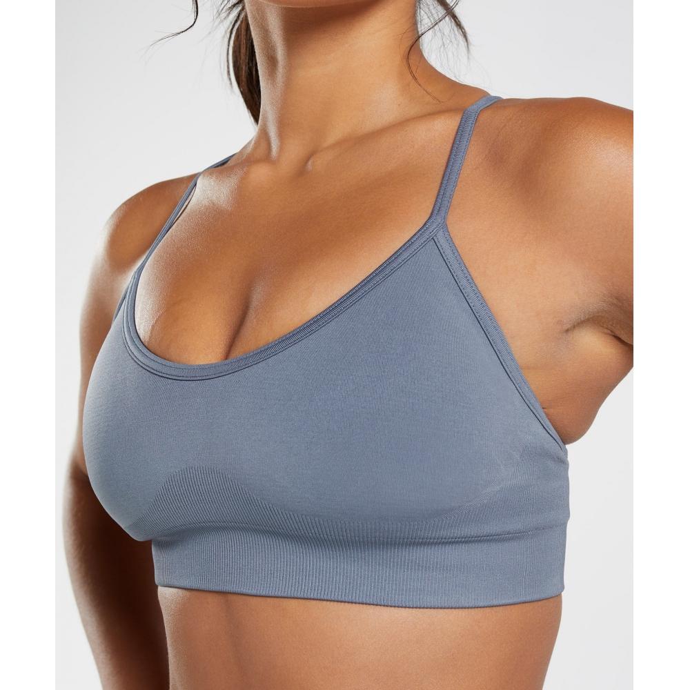 Gymshark Sweat Seamless Sports Bra Evening Blue B4a4q Ubzf