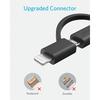 Anker PowerLine II 3-in-1 Cable (Lightning/USB-C/Micro USB Terminal) MFi Certified iPhone / Android Compatible (0.9m Black)